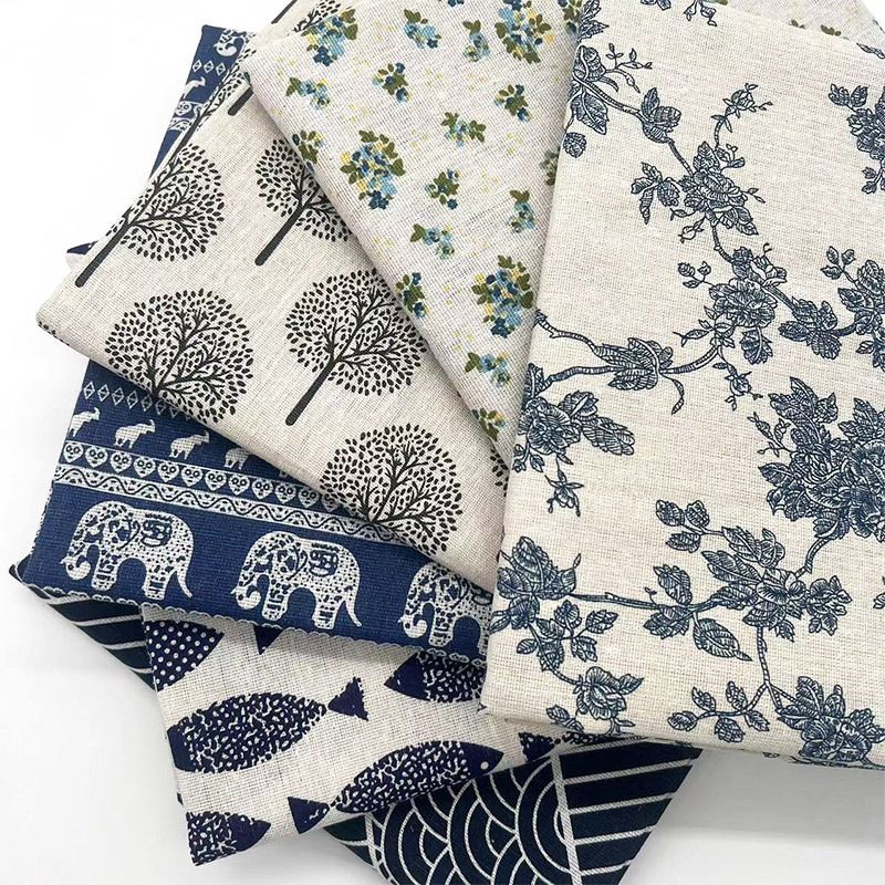 Sofas - Retro Boho Floral Cotton Linen Blend