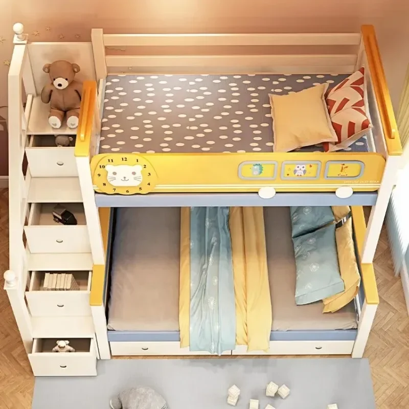 Furniture Wood Loft Kids room  - Bunk Bed With Stairs And Slide review and price
