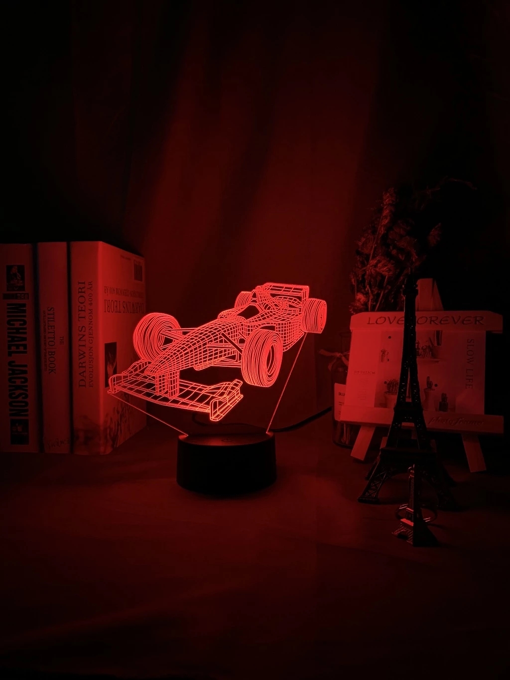 F1 Formula 1 Racing Car 3d Ill - Floating Nightstand With Led Light review and price
