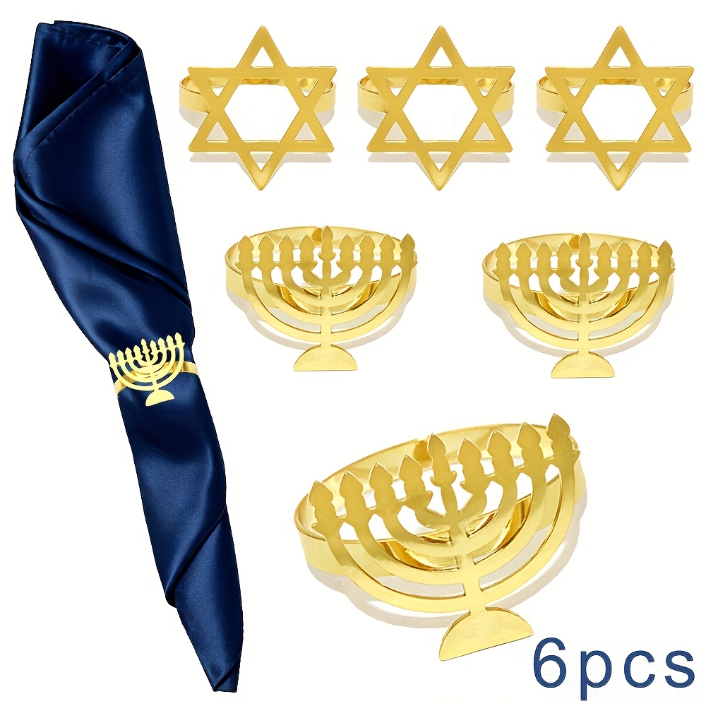 6Pcs Hanukkah Menorah Napkin R - Tables review and price