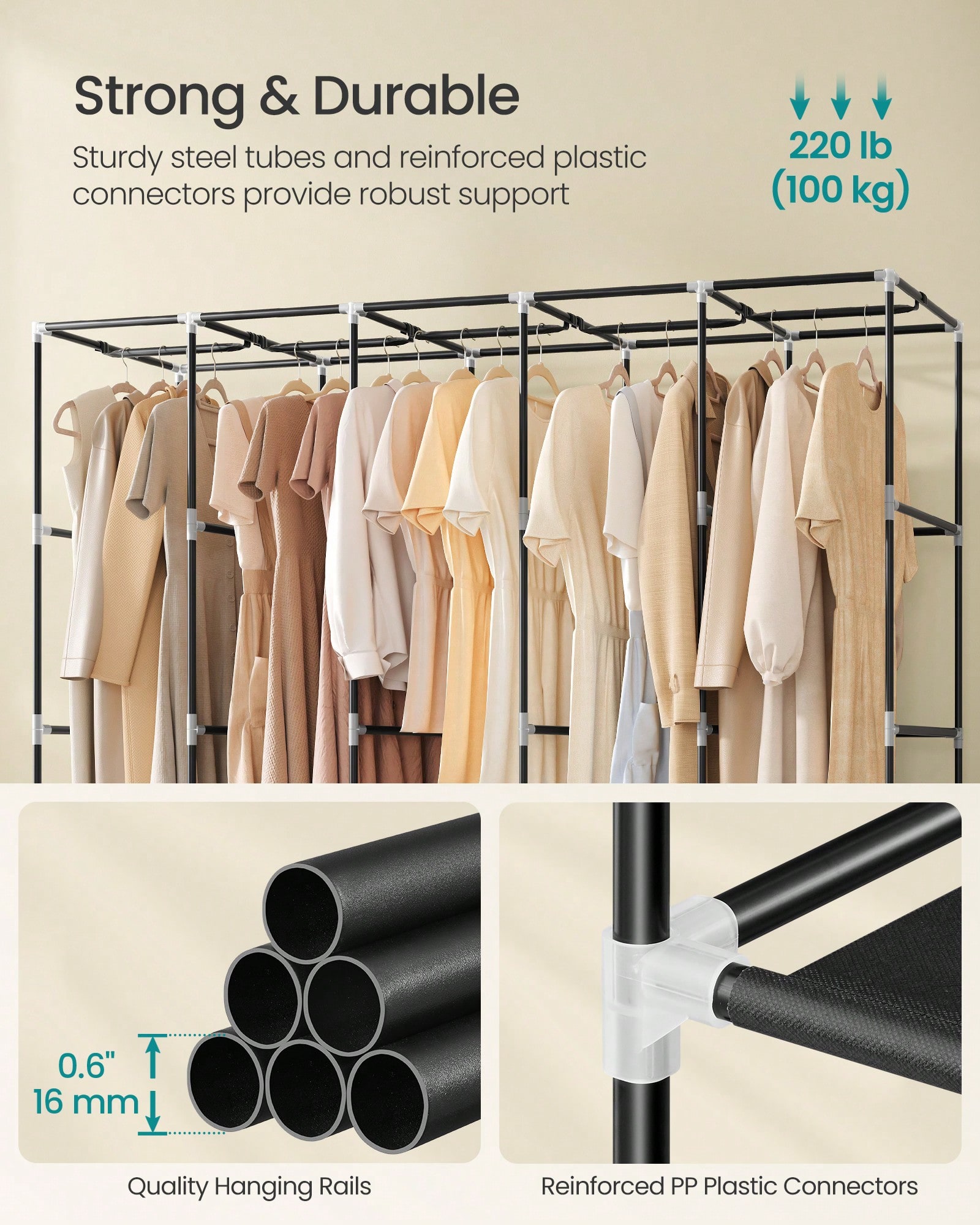 83 Inch Extra Large Portable C - Wardrobe Closet Portable Fabric Cover review and price