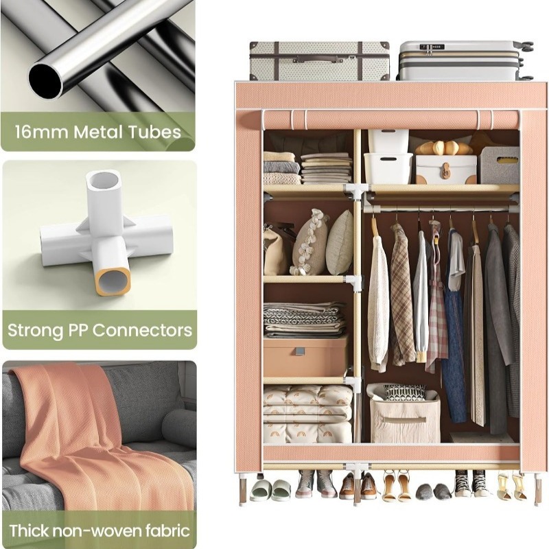 Portable Wardrobe, Freestandin - Wardrobe Closet Portable Fabric Cover review and price