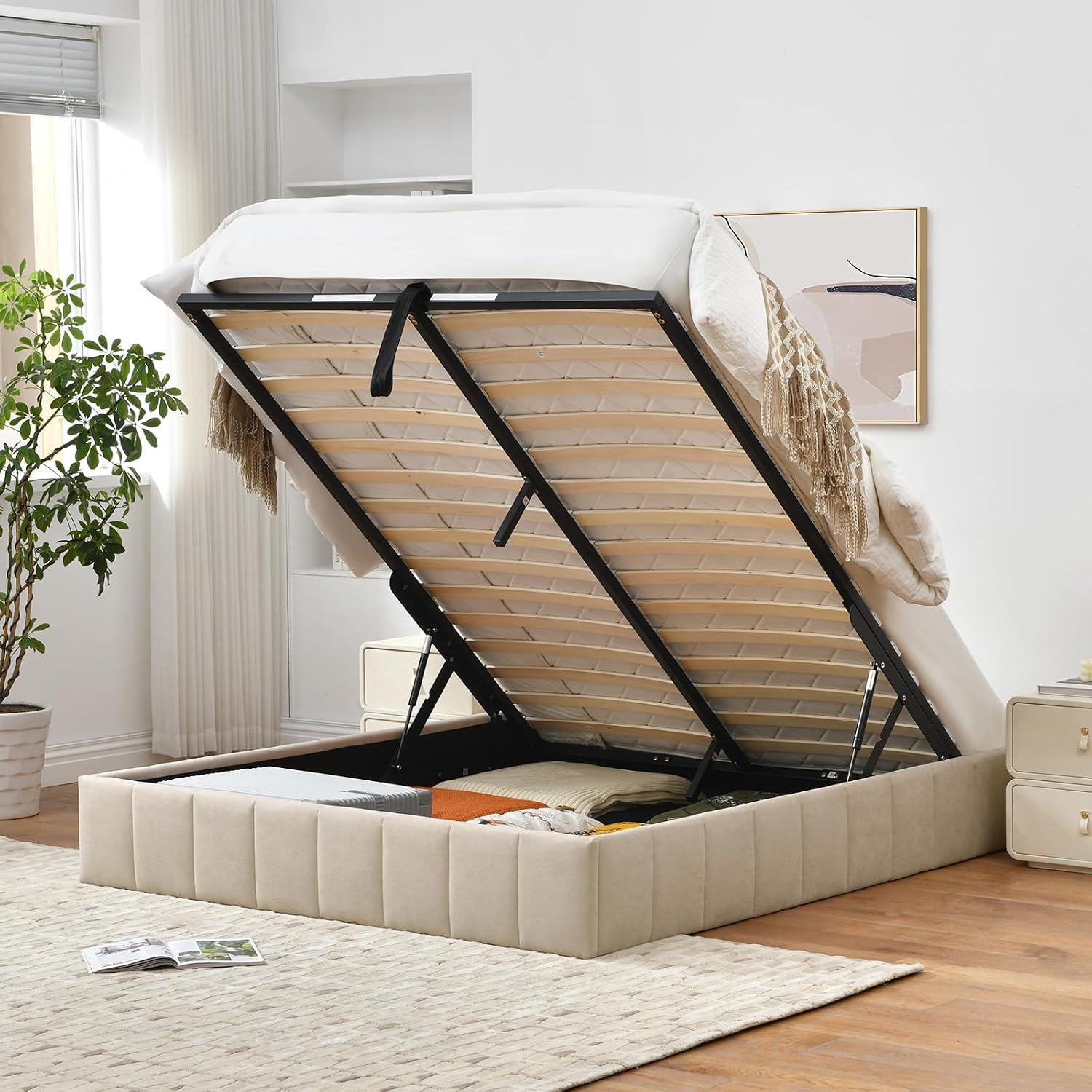 Full Size Lift Up Storage Bed  - Gas Lift Storage Bed Hydraulic review and price