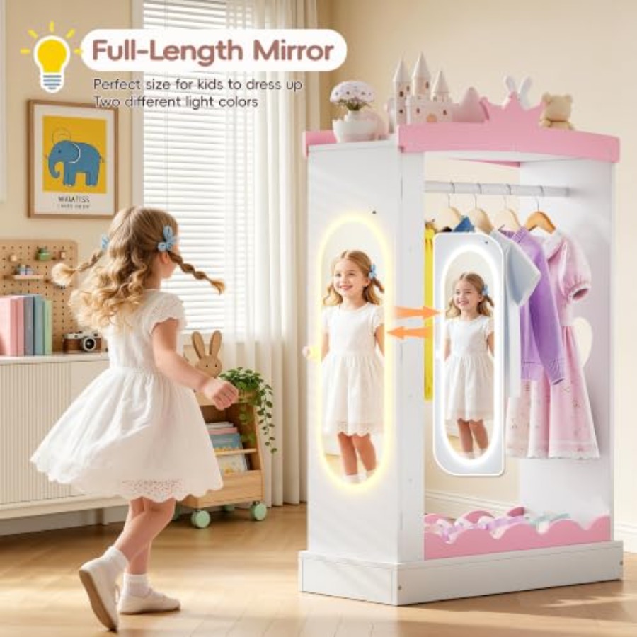 Dress Up Wardrobe with Light-U - Full Length Mirror Jewelry Armoire review and price