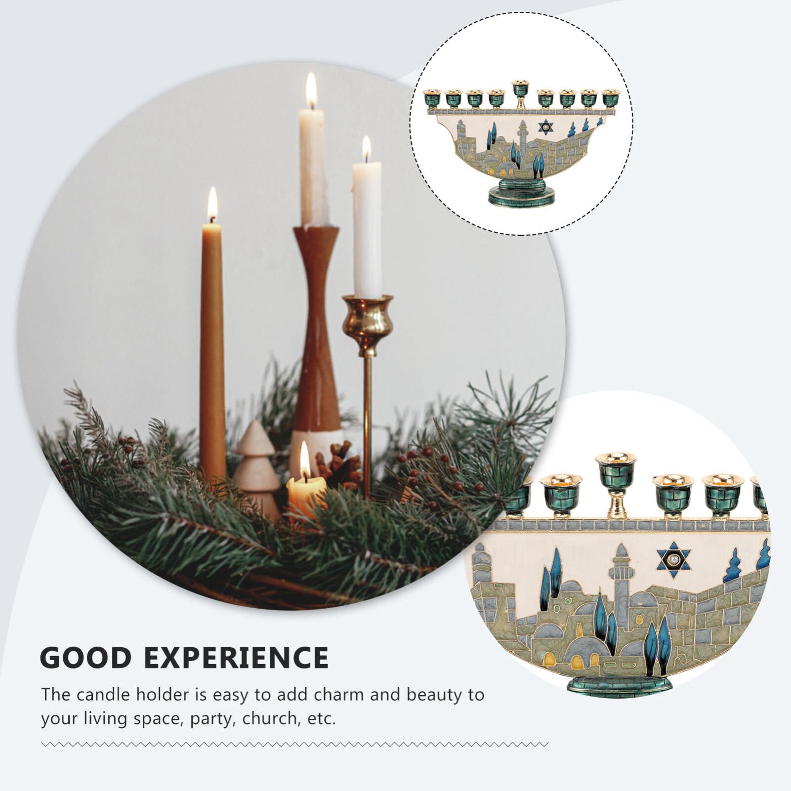 9 Branch Hanukkah Menorah Jeru - Tables review and price