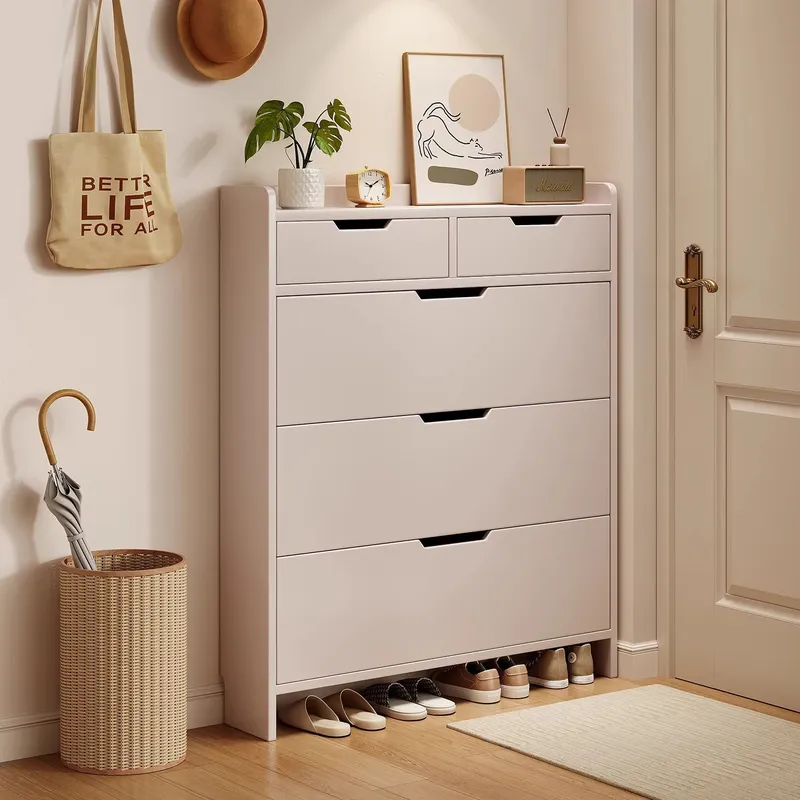 Solid Wood Core Shoe Cabinet 1 - Shoe Rack Cabinet Narrow Entryway review and price