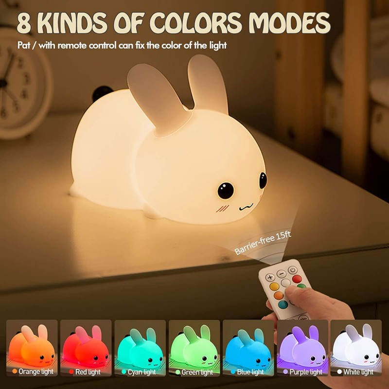 LED Rabbit Night Light Remote  - Floating Nightstand With Led Light review and price