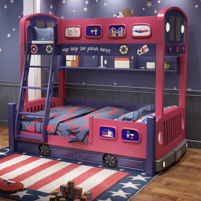 Modern Style Girls Toddler Bed - Bunk Bed With Stairs And Slide review and price