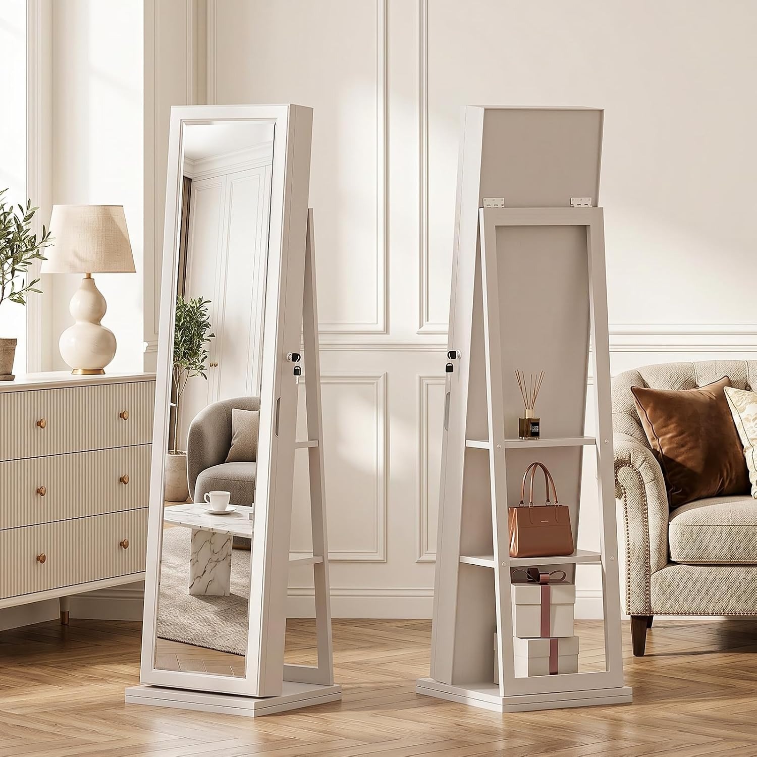 4-In-1 Jewelry Cabinet Jewelry - Full Length Mirror Jewelry Armoire review and price